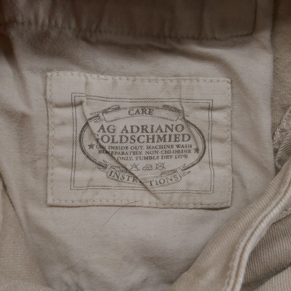 AG Adriano Goldschmied Protege Slim Straight Jeans Mens 38 Tan Khaki Made in USA